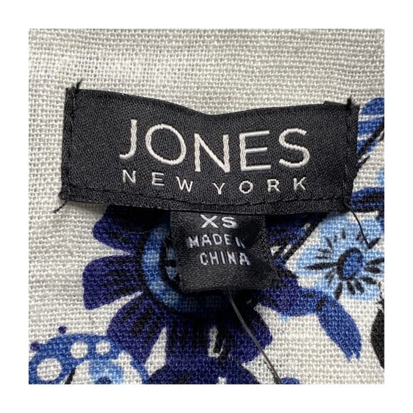 Polished Jones New York Paisley Linen Blend Blazer XS Officecore - Picture 6 of 16